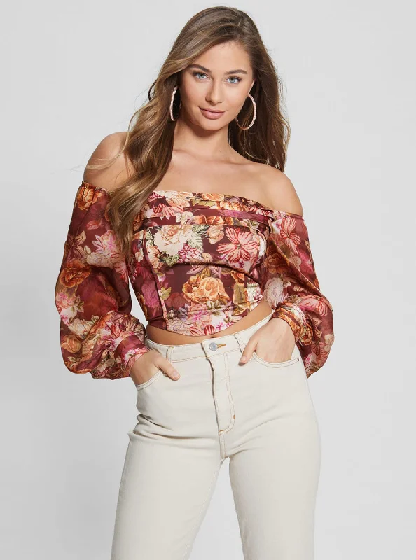 Weekend Deals to Brighten Your Day Eco Floral Tapestry Print Kristy Top