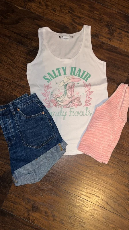 Factory Direct Sale Salty Hair Tank Top-Cream