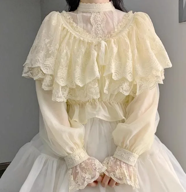 Price Reduction With PUJI~Love Poem~Classic Lolita Shawl 3-Color Versatile Spring Innerwear