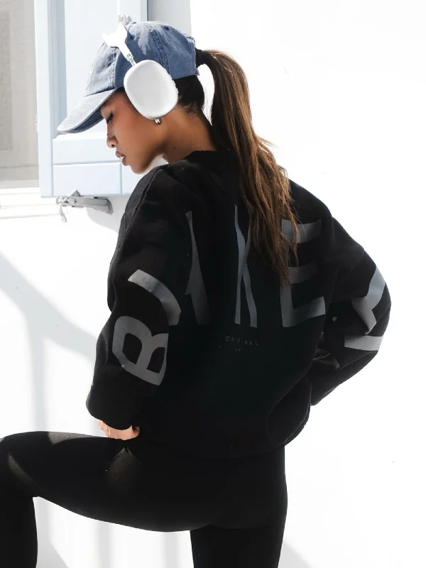 Weekend Special Isabel Tonal Oversized Sweater - Black
