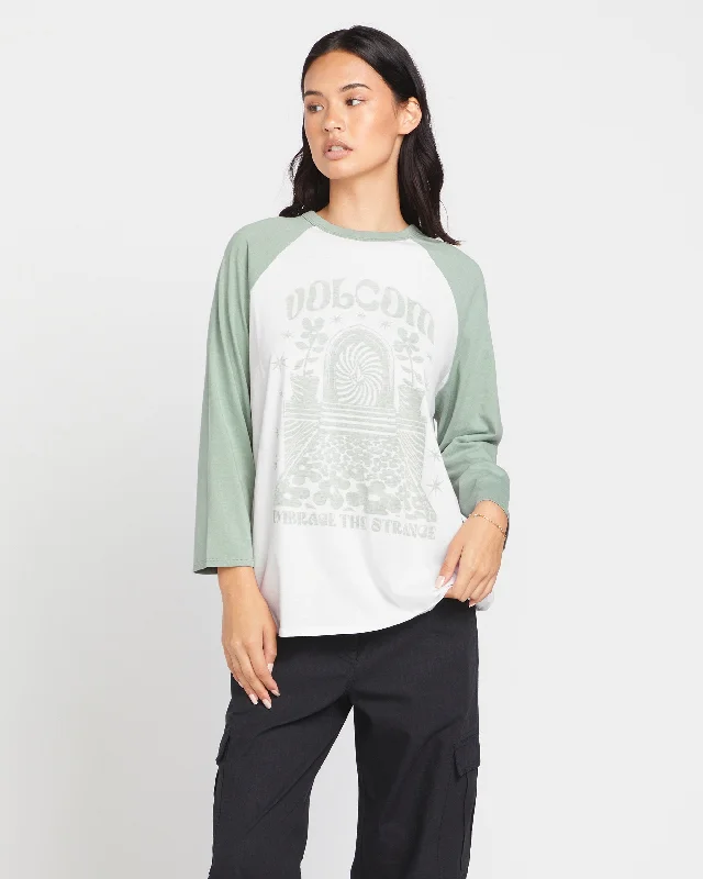Daily Deals Pitch It To Me Long Sleeve Tee - Sea Glass