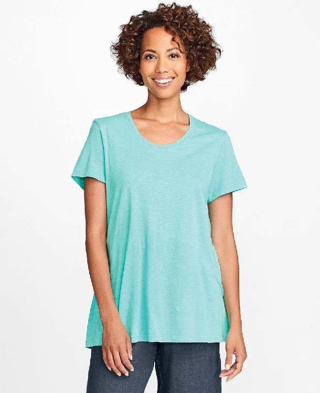 Crazy Deals Tunic Long T-Shirt A Line Cotton Elastane