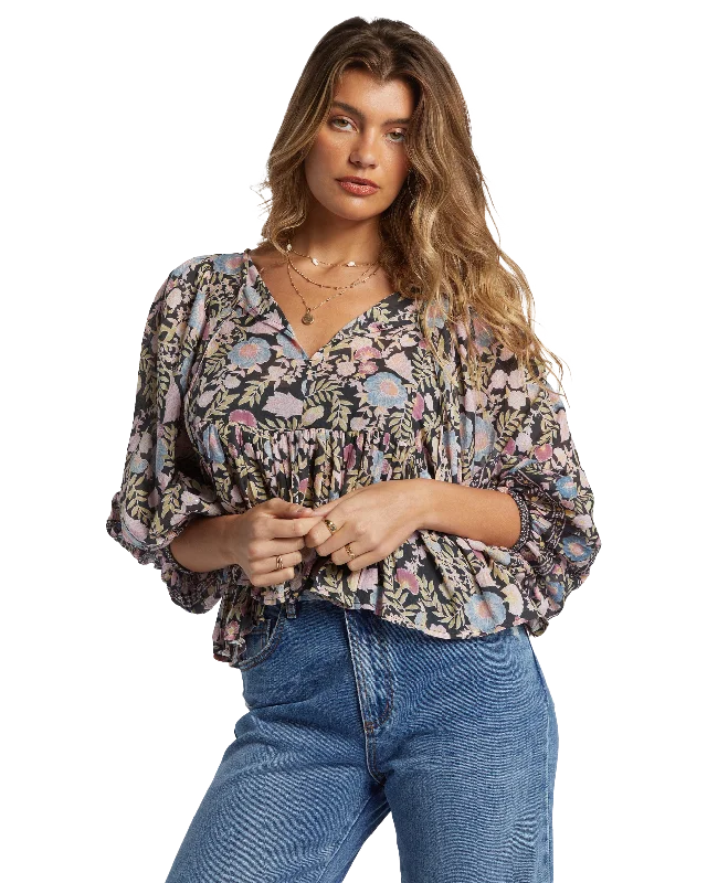 Instant Discount Adore You Blouse in Black Sands