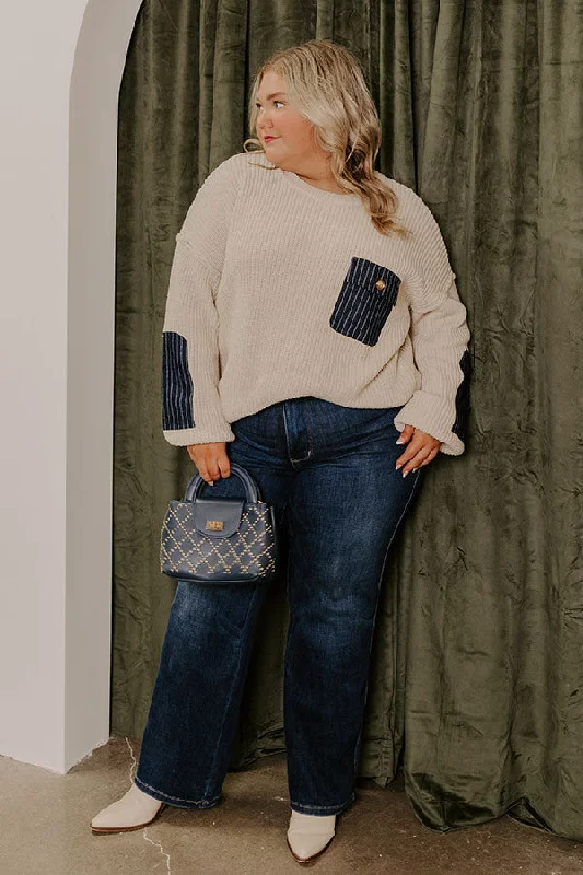 Year-End Clearance Coffee Aroma Knit Sweater Curves