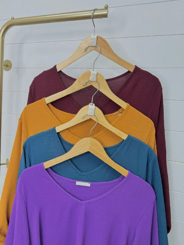Deal Alert Blessing In Disguise Basic Long Sleeve Blouse