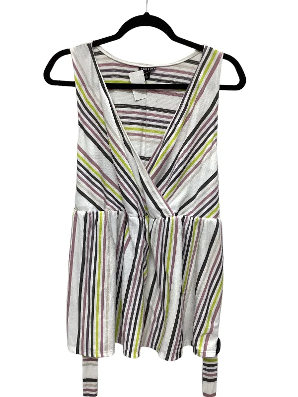 Your Weekend, Your Savings Striped Pattern Top Sleeveless Torrid, Size 2x
