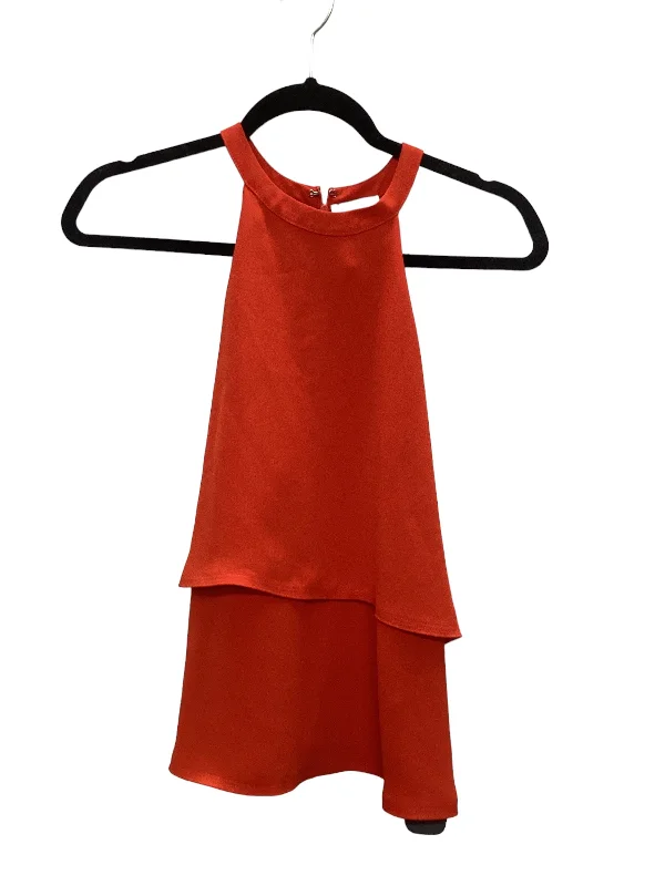Deal Mania Orange Top Sleeveless Greylin, Size Xs
