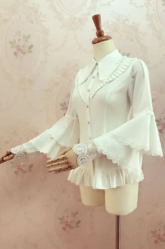 Weekend Deals That Dazzle Yilia~Elegant Lolita Long Sleeve Slim Fit Blouse