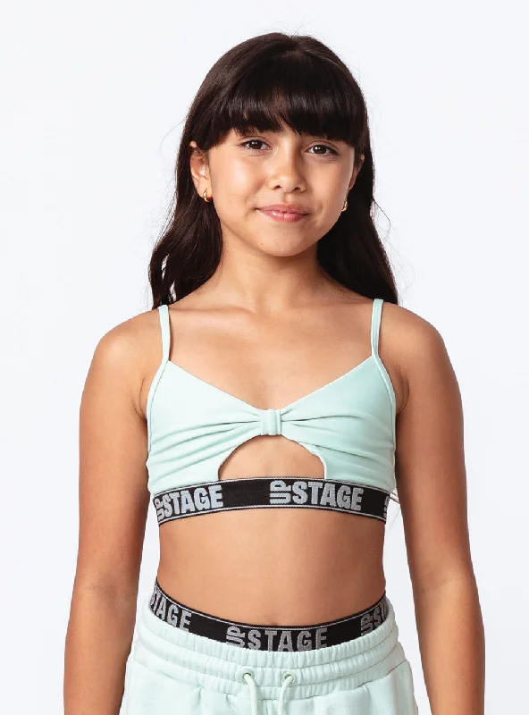 Weekend Offers That Thrill Girls Knot Stop Crop Top Mint