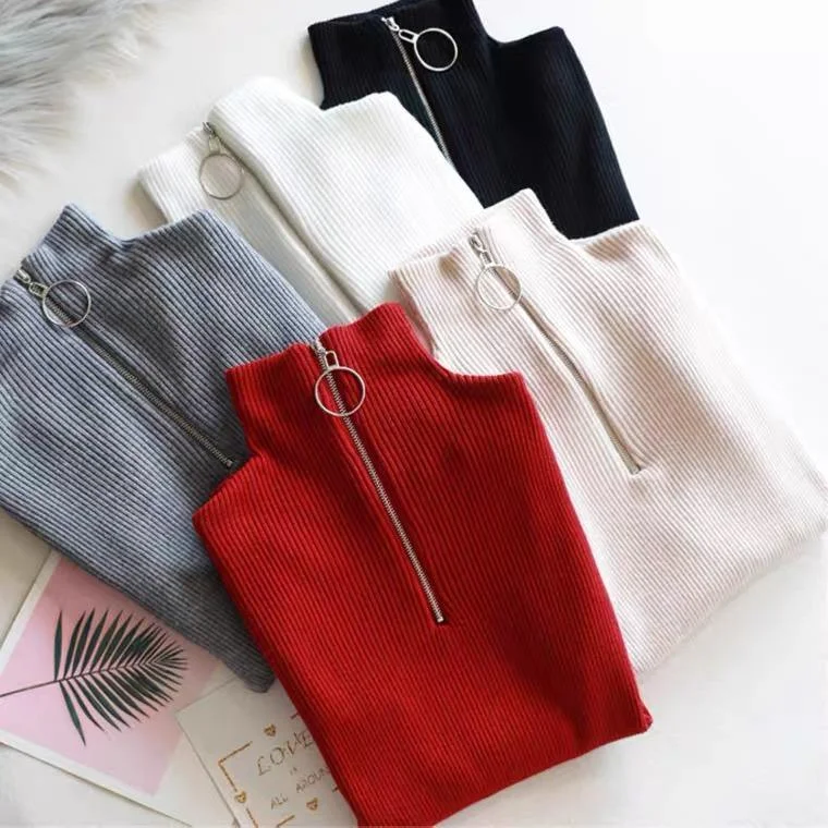 Midnight Madness Zipper Up Turtleneck