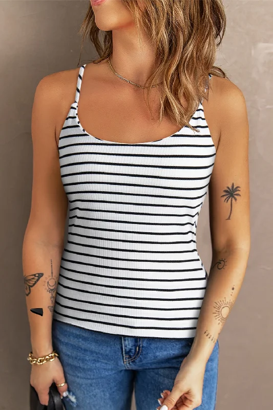 Great Bargains Striped Scoop Neck Cami