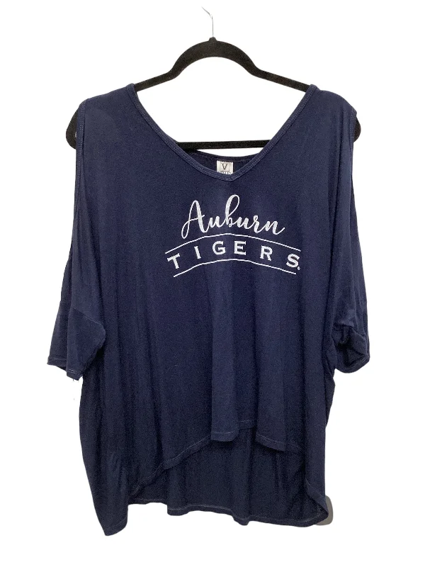 Hurry Up Navy Top Short Sleeve Clothes Mentor, Size M