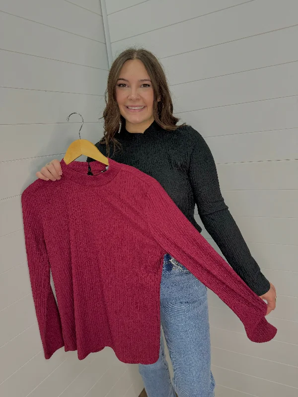Weekend Offers That Thrill The Sabrena Mock Neck Top