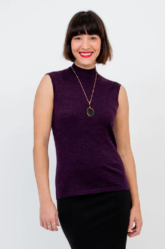Weekend Bargains Galore Rita Sweater, Plum, Merino Wool