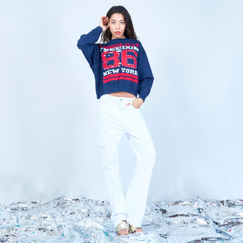 Weekend Discounts to Snag Graphic sweater with "Absolute Freedom 96" design wholesale Weekend Discounts to Snag Graphic sweater with "Absolute Freedom 96" design wholesale