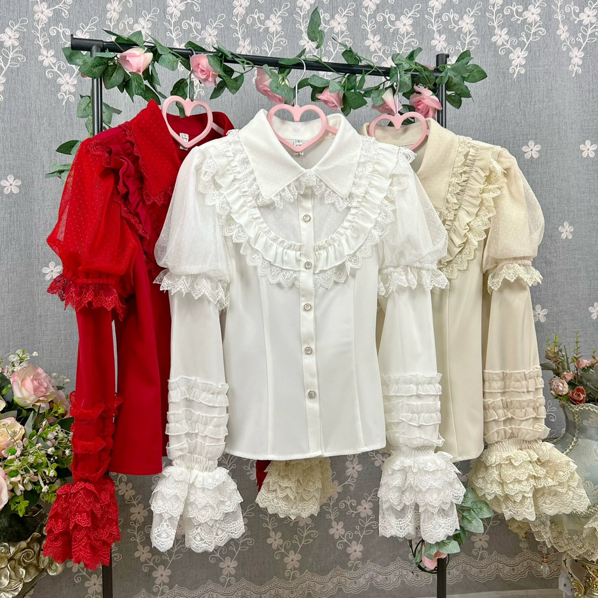 Super Sale DMFS Lolita~Sweet Lolita Shirt Peter Pan Collar Blouse Detachable Sleeves Super Sale DMFS Lolita~Sweet Lolita Shirt Peter Pan Collar Blouse Detachable Sleeves