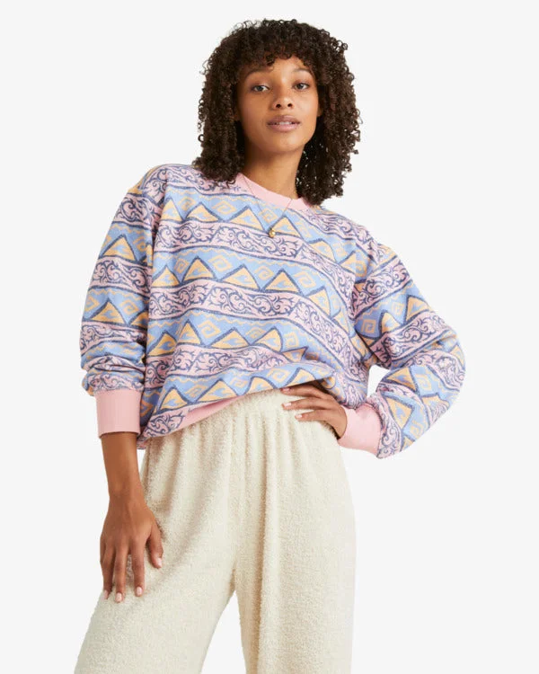 Steals and Deals Billabong High Tides Brooklyn Crew Sweatshirt-Multi