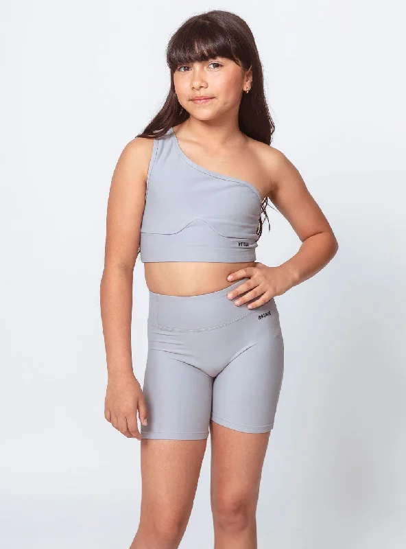 Can't Miss Girls Solo Shoulder Top Grey