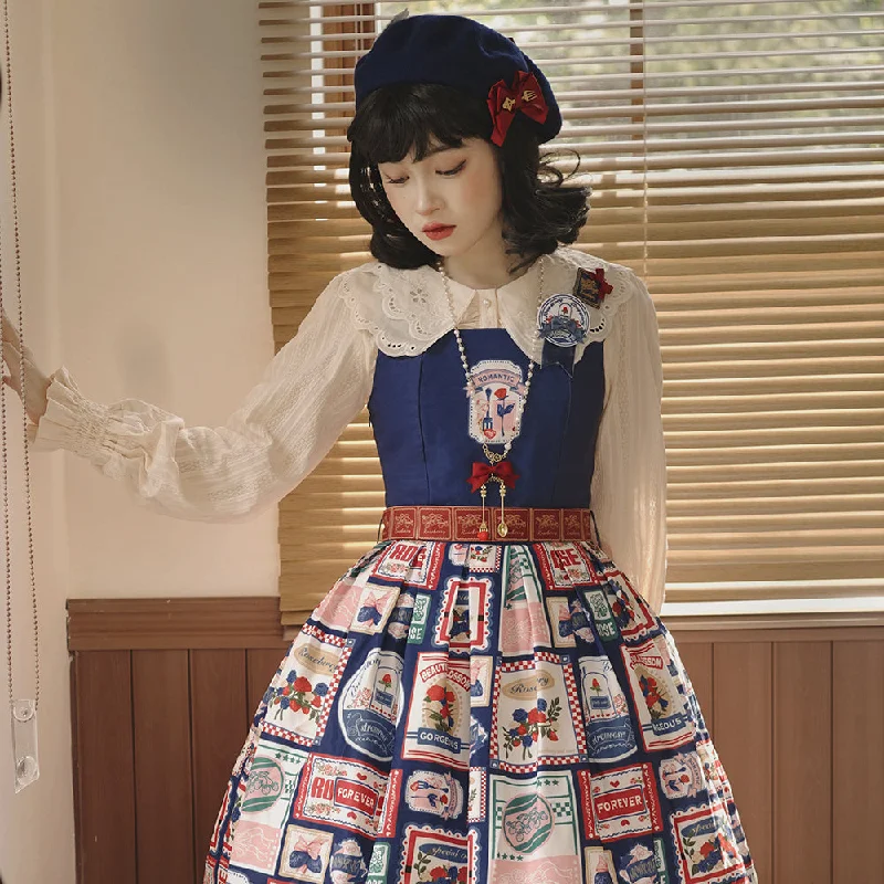 Act Fast Miss Point~Vintage American Double-layer Lolita Blouse