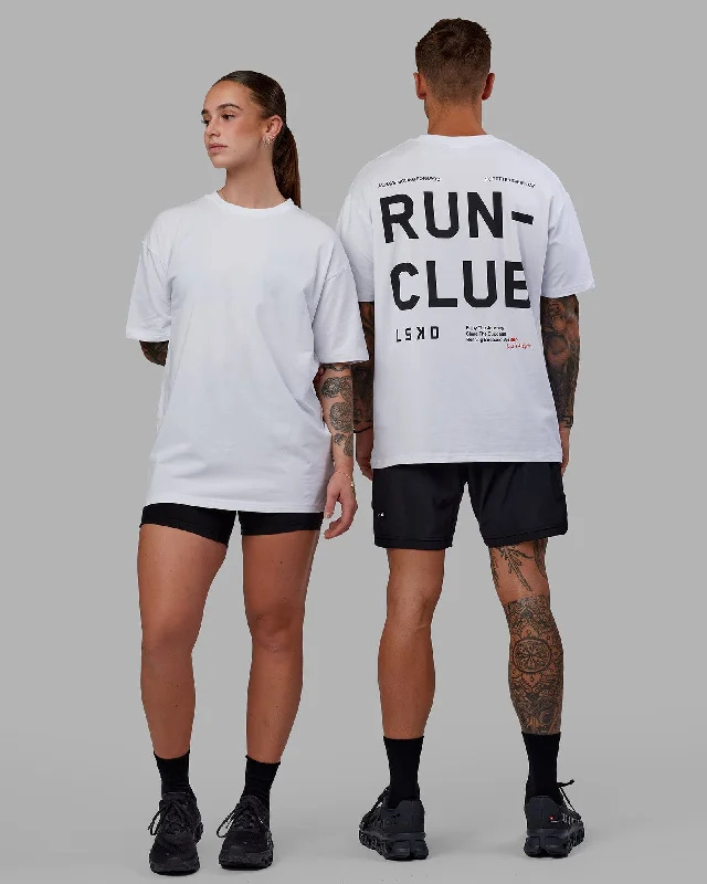New Arrival Unisex Love The Run FLXCotton Tee Oversize - White-Black
