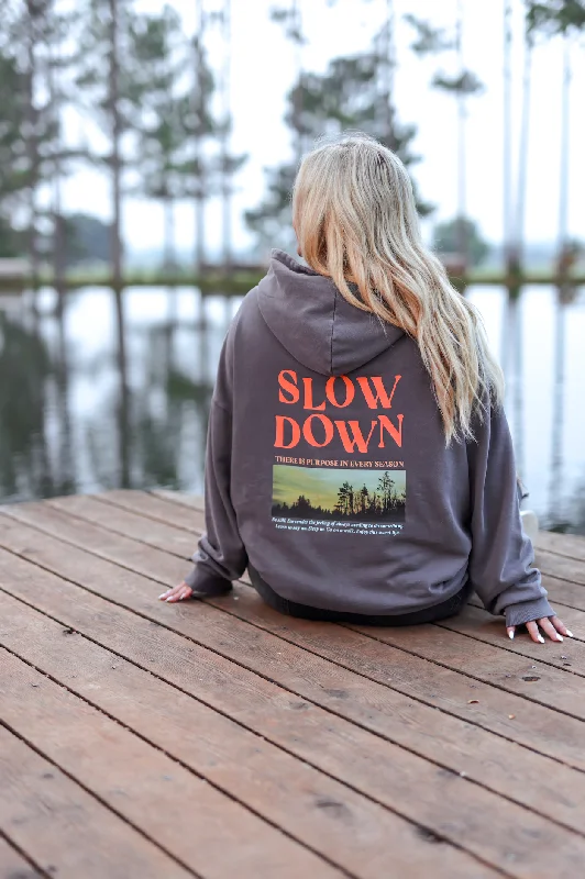 Low Prices Slow Down (CHARCOAL) - "My Go To" Oversized Acid Washed Hoodie