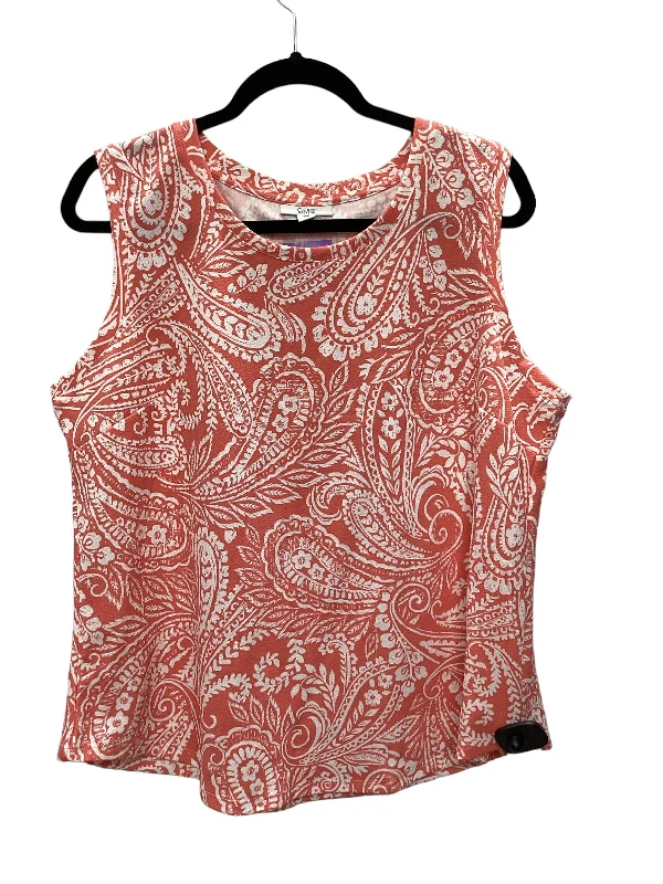 Weekend Deals to Brighten Your Day Orange Top Sleeveless Croft And Barrow, Size Xl