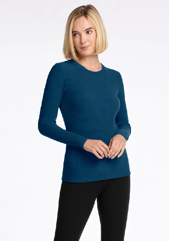 Unmissable Offer Hadley Ribbed Crew - Real Teal