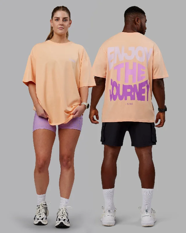 Factory Direct Sale Unisex E.T.J FLXCotton Tee Oversize - Peach Fuzz-Purple