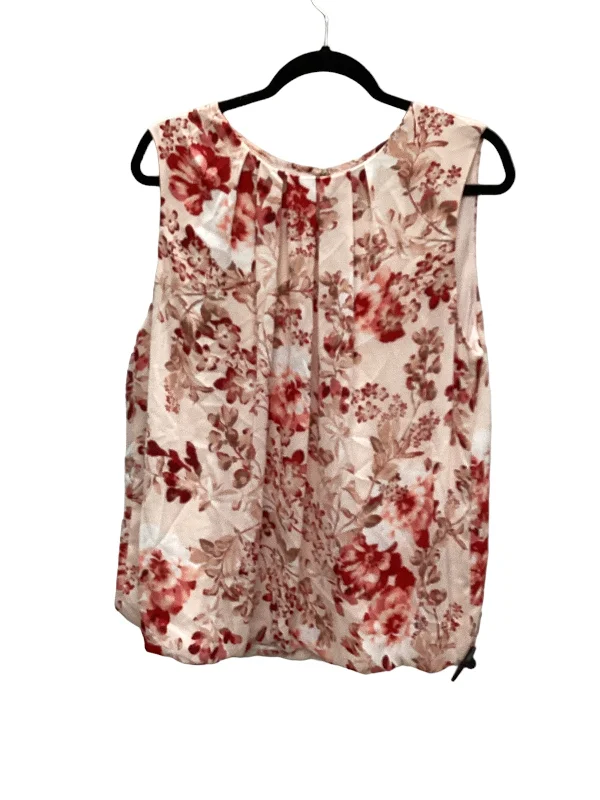 Clearance Sale Floral Print Top Sleeveless Liz Claiborne, Size Xl