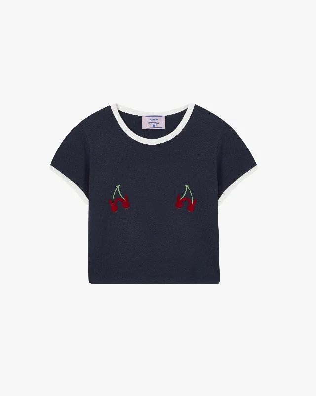 Super Bargain PLAYBOY CHERRY TOP NAVY