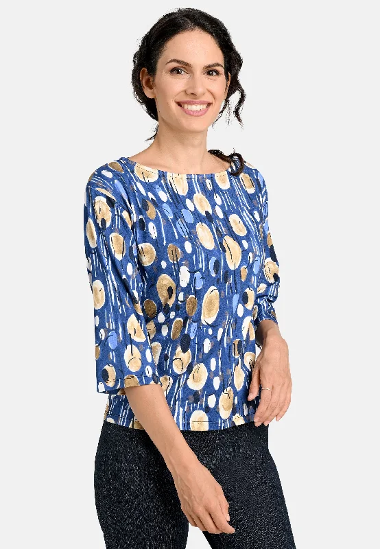 Massive Deals Peacock Print Top