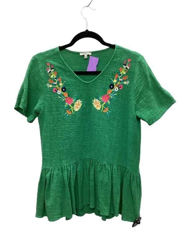 Holiday Sale Green Top Short Sleeve Jodifl, Size S