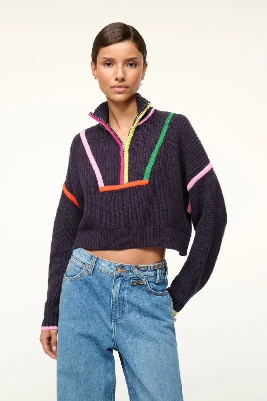 Weekend Offers That Shine CROPPED HAMPTON SWEATER | NAVY MULTI