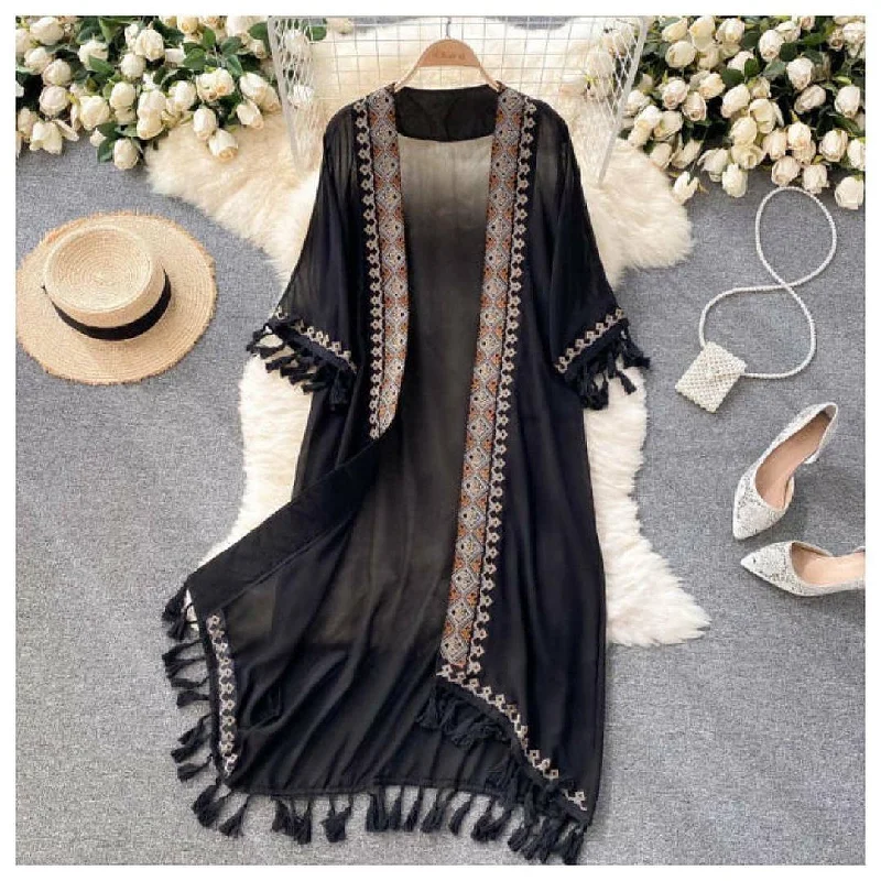 Weekend Discounts to Relish Sula Tasseled Cape