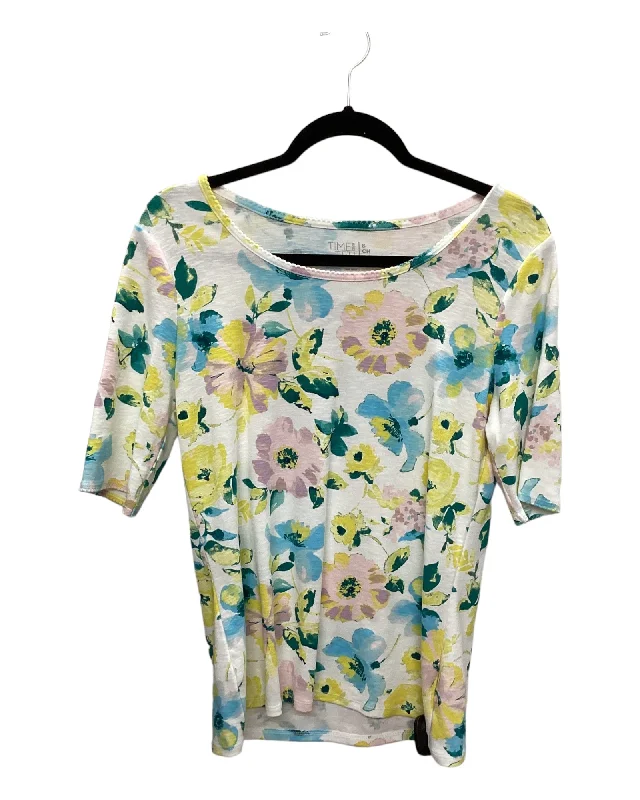 Quick Sale Multi-colored Top Short Sleeve Time And Tru, Size S