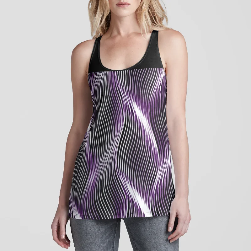Closeout Deal TRP Twisted Patterns 04: Weaved Metal Waves 01-01 Ladies Designer Racerback Tank Top Closeout Deal TRP Twisted Patterns 04: Weaved Metal Waves 01-01 Ladies Designer Racerback Tank Top