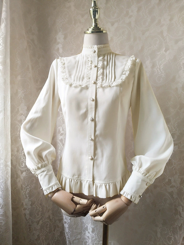 Price Break Youlan Lane~Classic Lolita Shirt Elegant Lollita Blouse With Stand Collar