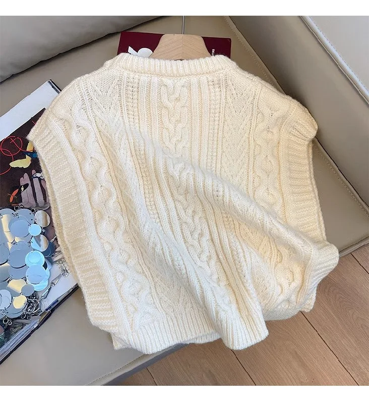Best Seller Gray knitted vest for women new sweater vest trendy     S5020
