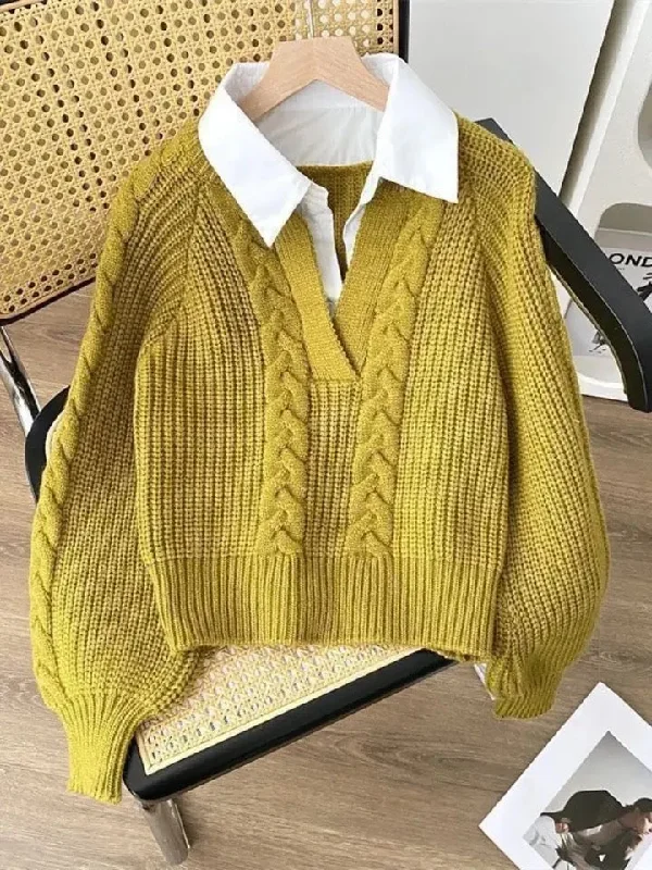 Limited Time Offer Siya Statement Tops with Attached Sweater