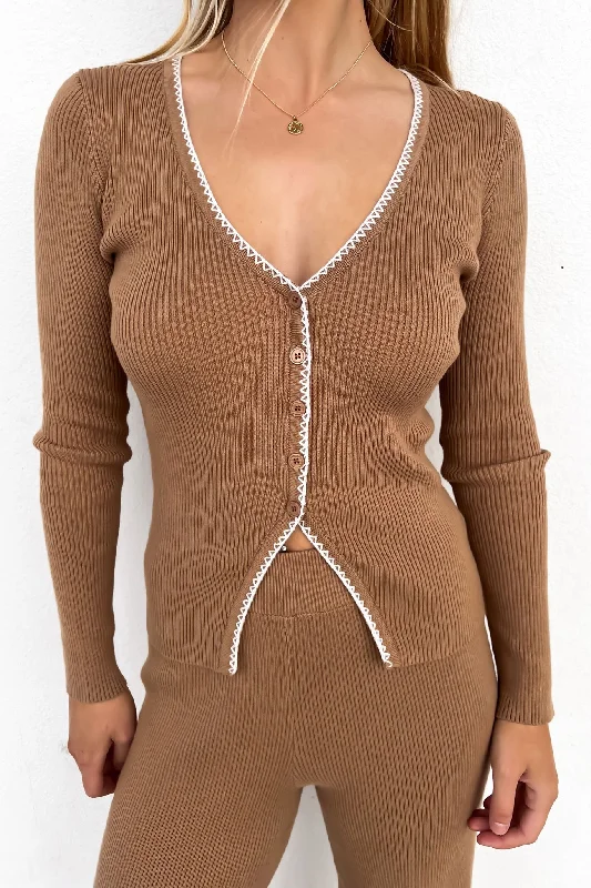 Price Slash Cody Knit Top Taupe