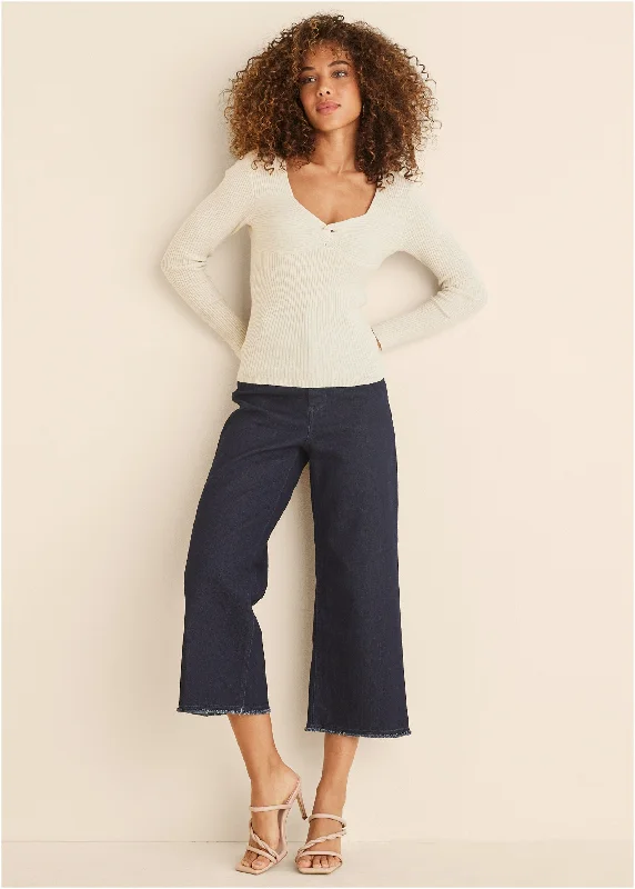Weekend Specials to Grab Long Sleeve Sweater - Off White