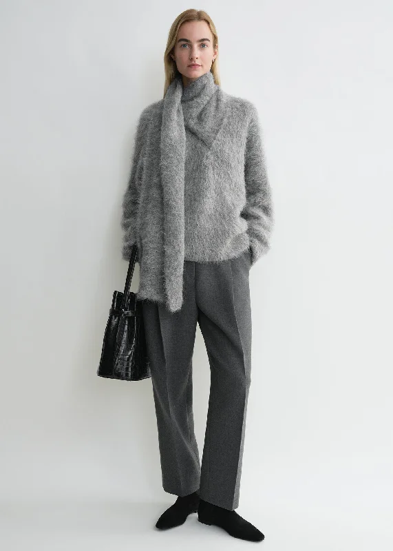 Weekend Bargains Just for You Draped-scarf knit grey melange