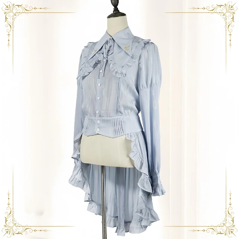 Lowest Prices Immortal Thorn~Immortal Paperless Promise~Ouji Lolita Blouse Long Back Tail Shirt