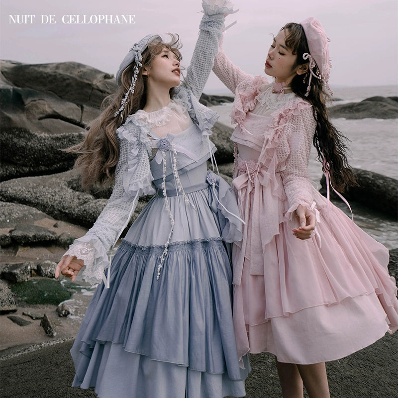Weekend Shopping Made Better Nuit De Cellophane~A Thousand Moonfalls~Elegant Lolita JSK Dress Thin Cardigan Weekend Shopping Made Better Nuit De Cellophane~A Thousand Moonfalls~Elegant Lolita JSK Dress Thin Cardigan