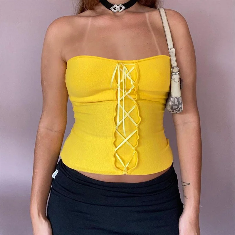 Buy Today Sexy Sleeveless Solid Color Sheath Strapless Navel Bustier Top Wholesale Womens Tops
