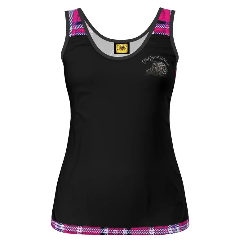 Midnight Madness TRP Twisted Patterns 06: Digital Plaid 01-04A Ladies Designer Scoop Neck Tank Top Midnight Madness TRP Twisted Patterns 06: Digital Plaid 01-04A Ladies Designer Scoop Neck Tank Top
