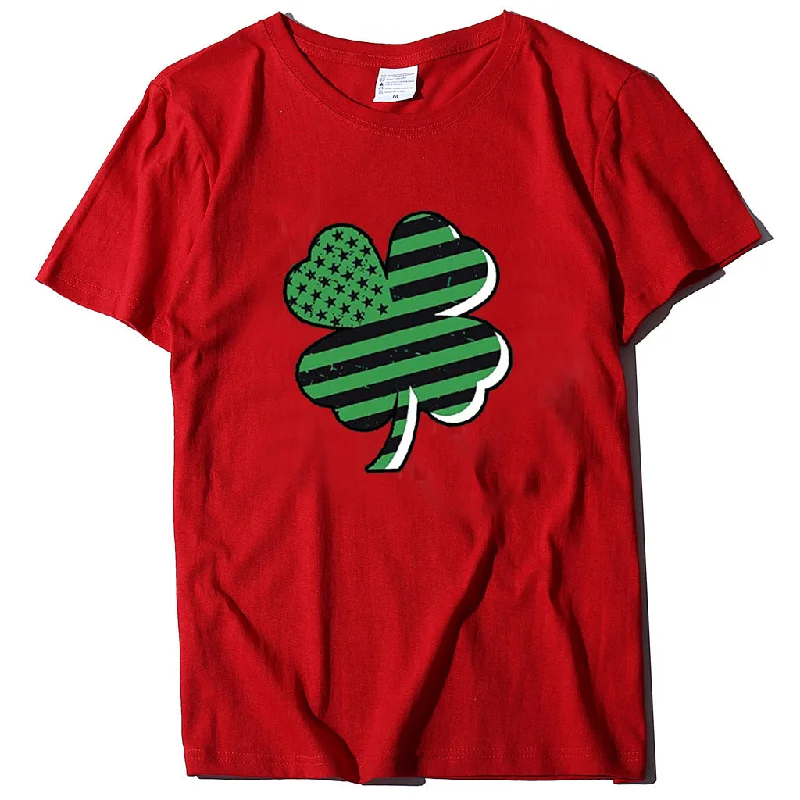 Buy More, Save More St Patricks Day Wholesale T Shirts Women Clothing Shamrock Printed