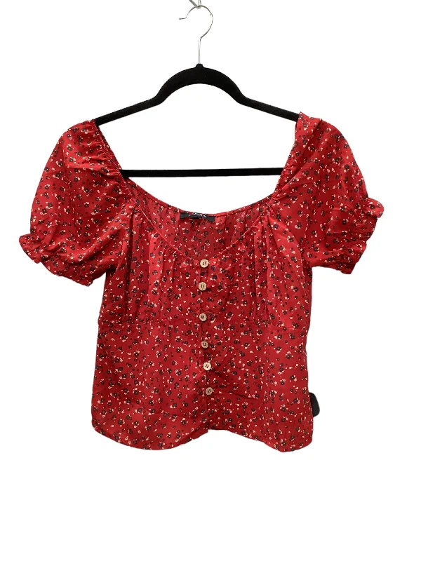 Daily Deals Red Top Short Sleeve Papaya, Size M