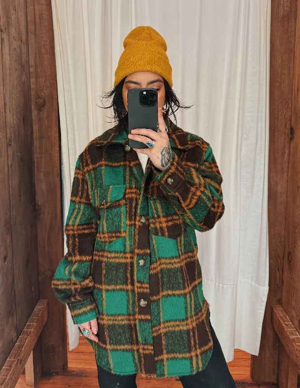 Weekend Shopping Made Better Bella Brushed Plaid Jacket