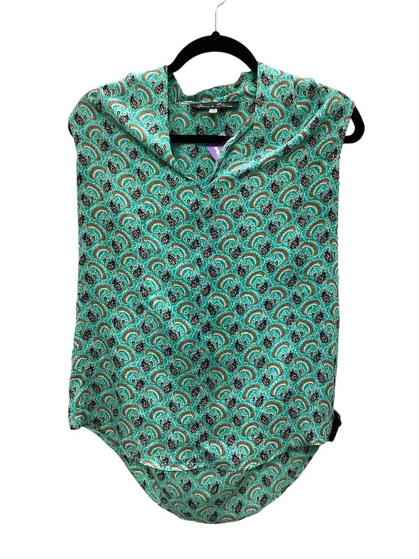 Markdown Madness Green Top Sleeveless Rose And Olive, Size S